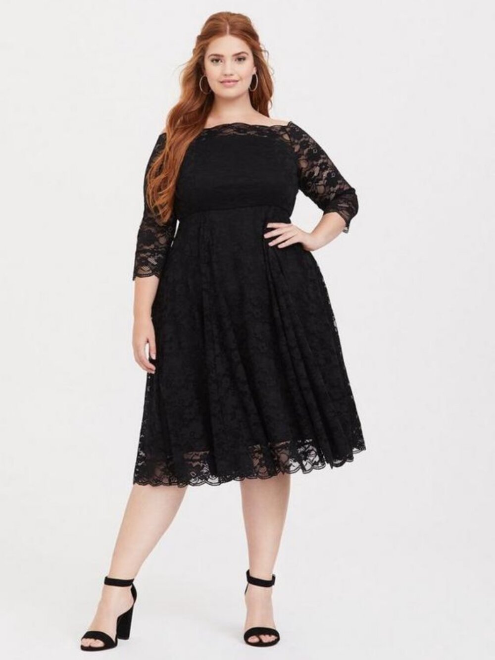 TORRID Black Lace Dress size 30